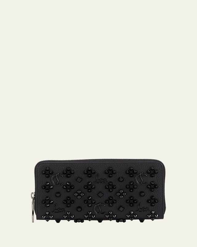 Panettone Wallet in Leather with Loubinthesky Spikes